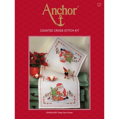 Anchor Essentials Cross Stitch - Santa Claus Runner Anchor Essentials Cross Stitch - Santa Claus Runner