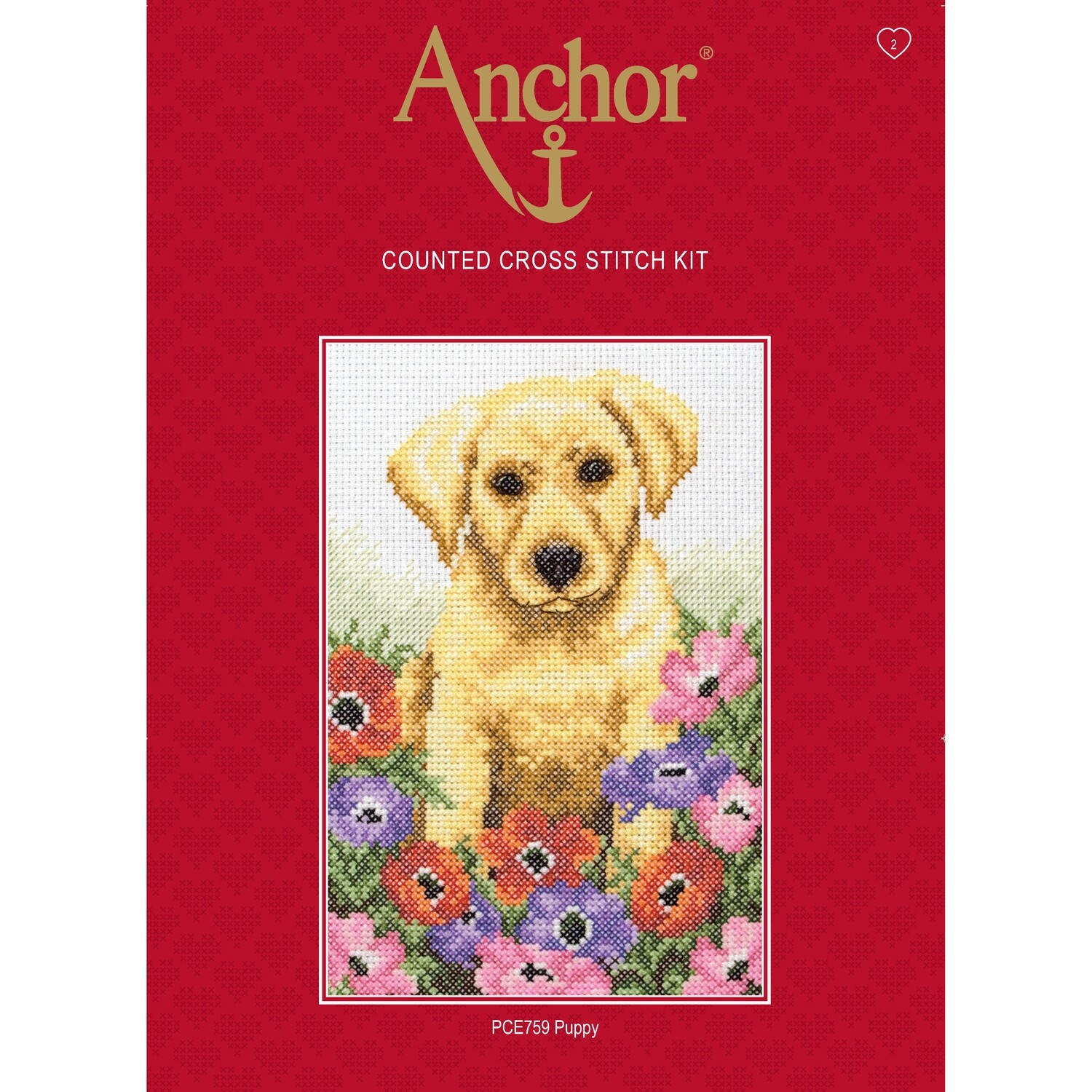 Anchor Essentials Cross Stitch Kit - Puppy