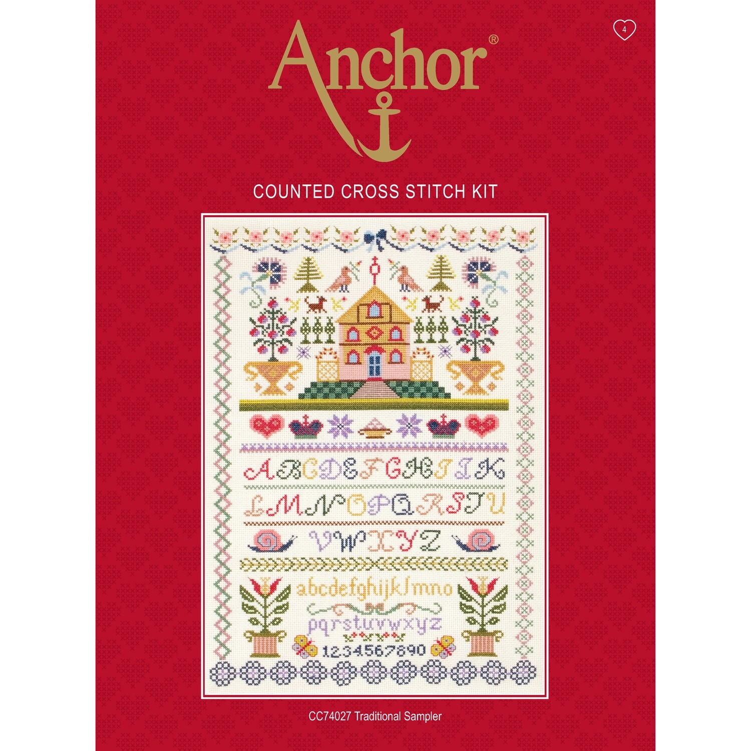 Anchor Essentials Cross Stitch Kit - Traditional Sampler