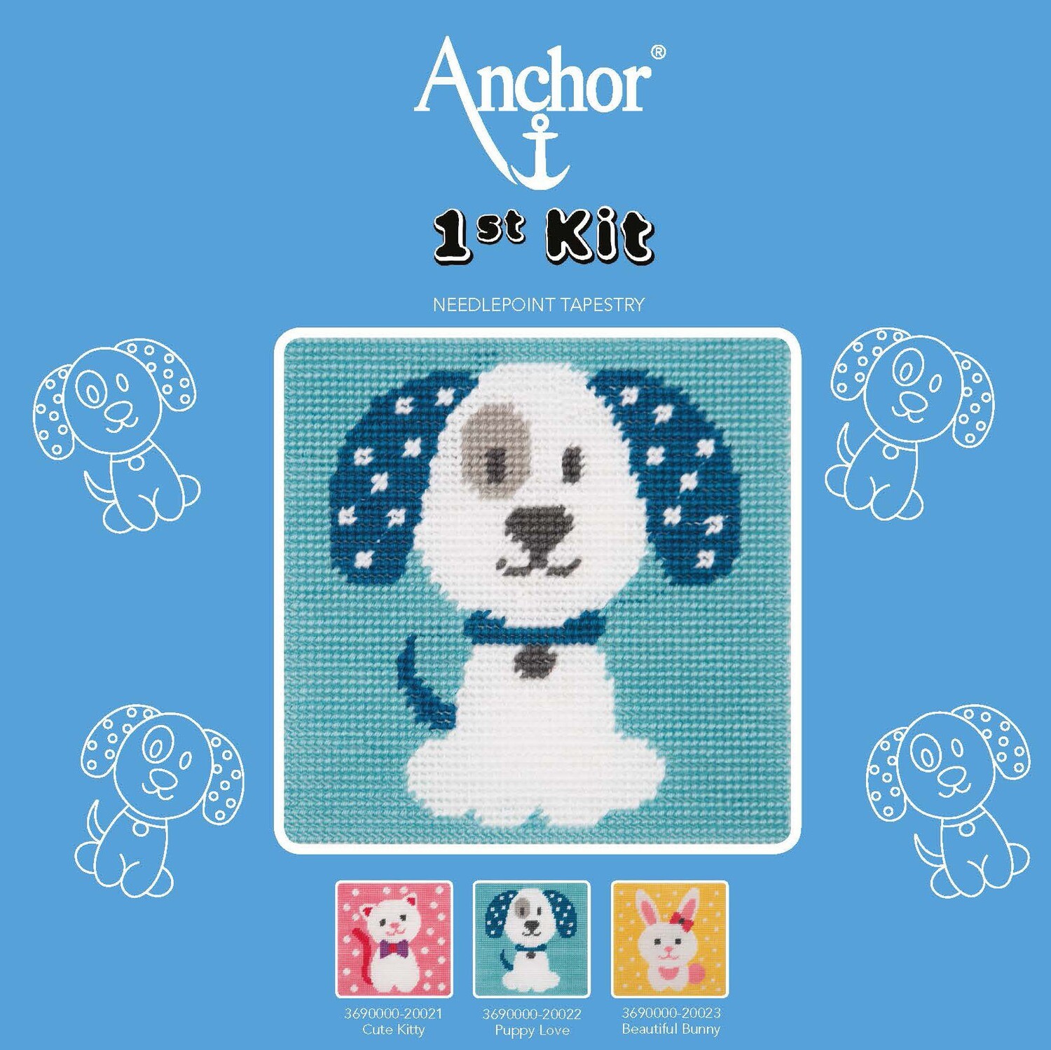 Anchor 1st Kit - Puppy Love Tapestry