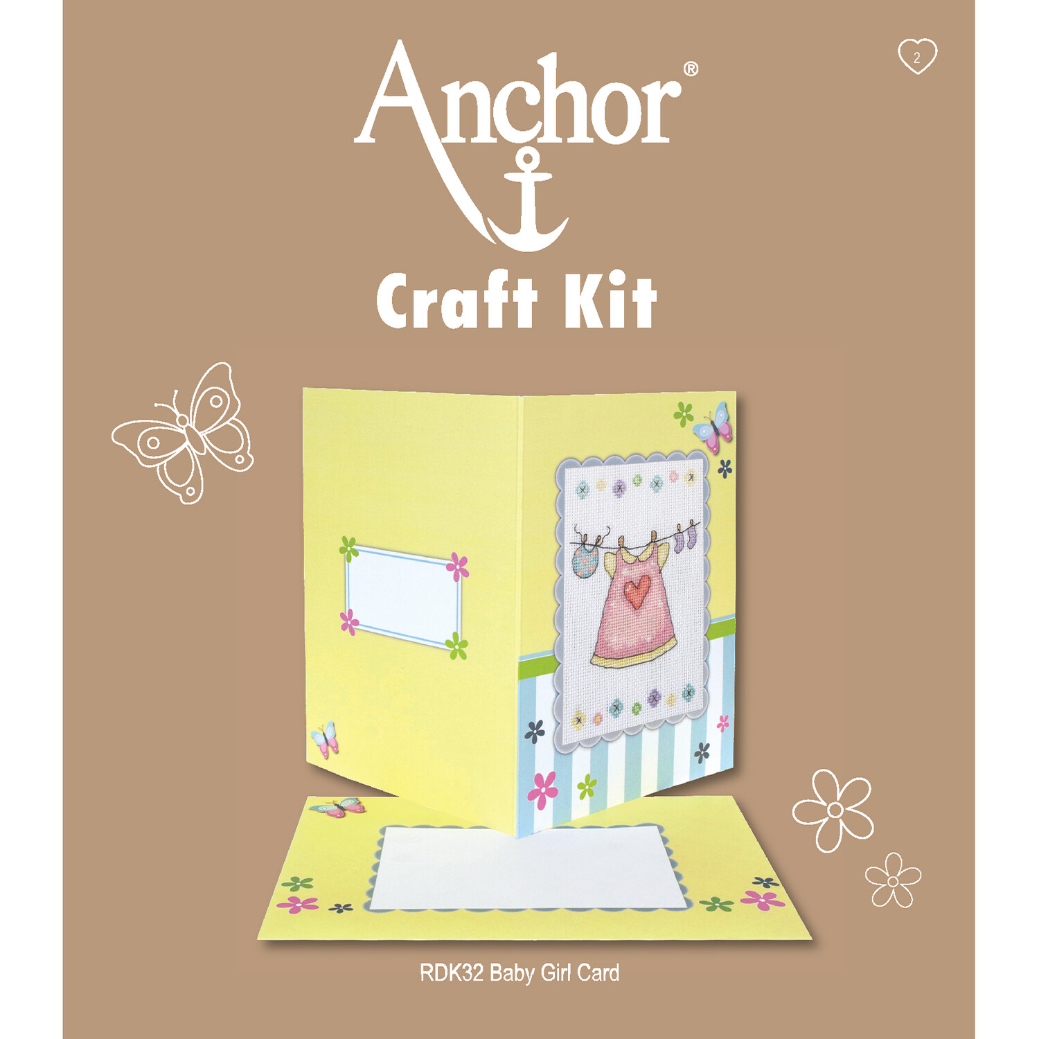Anchor Craft Kit - Baby Girl Card