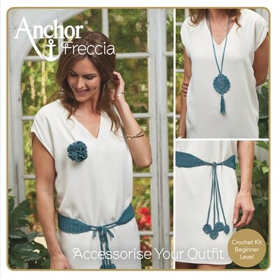 Anchor Crochet Kit - Accessorize Your Outfit: Belt, Necklace & Brooch
