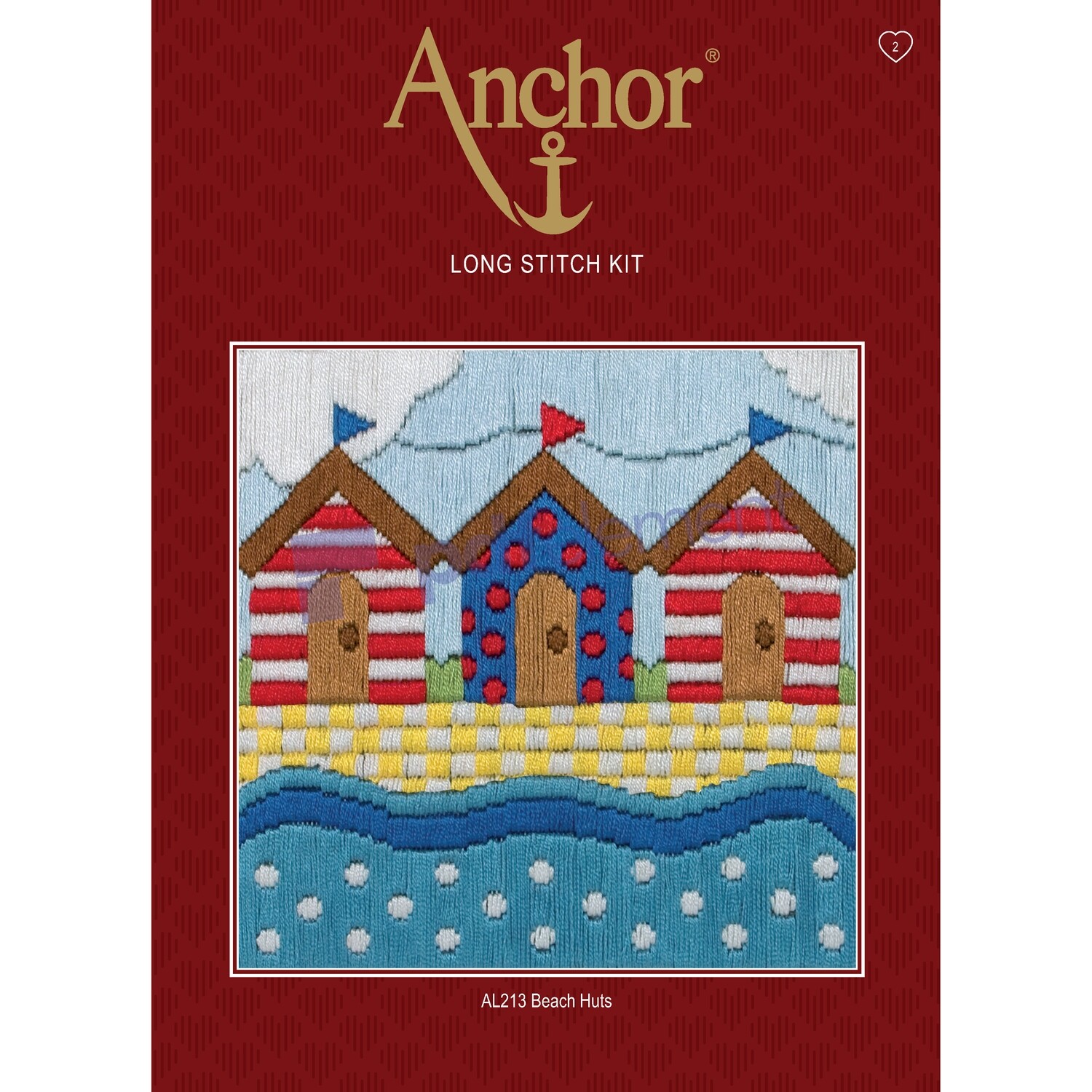 Anchor Starter Long Stitch Kit - Beach Huts