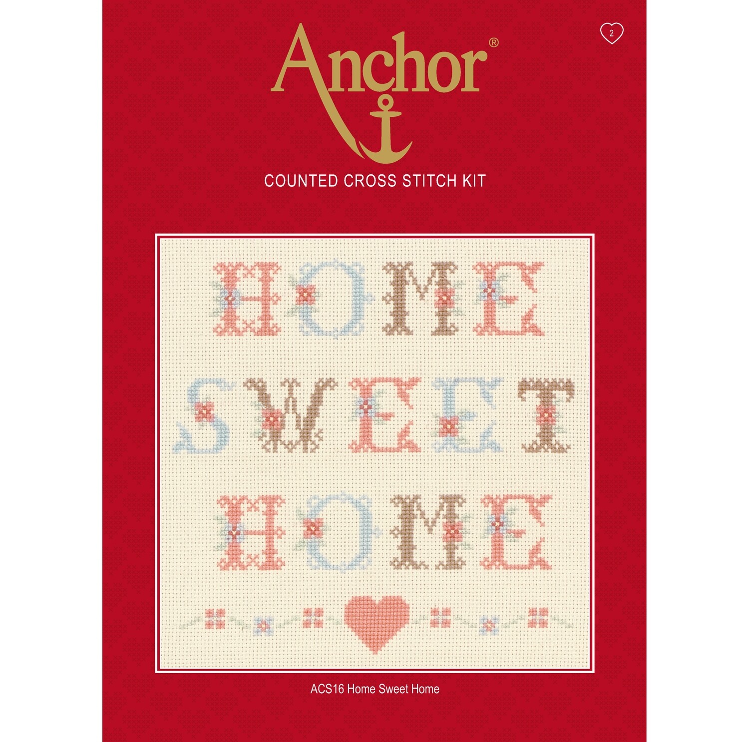 Anchor Essentials Cross Stitch Kit - Home Sweet Home
