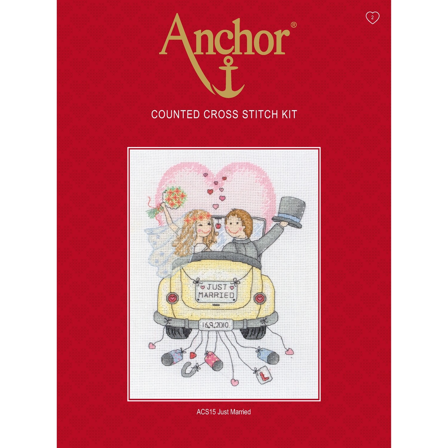 Anchor Essentials Cross Stitch Kit - Just Married