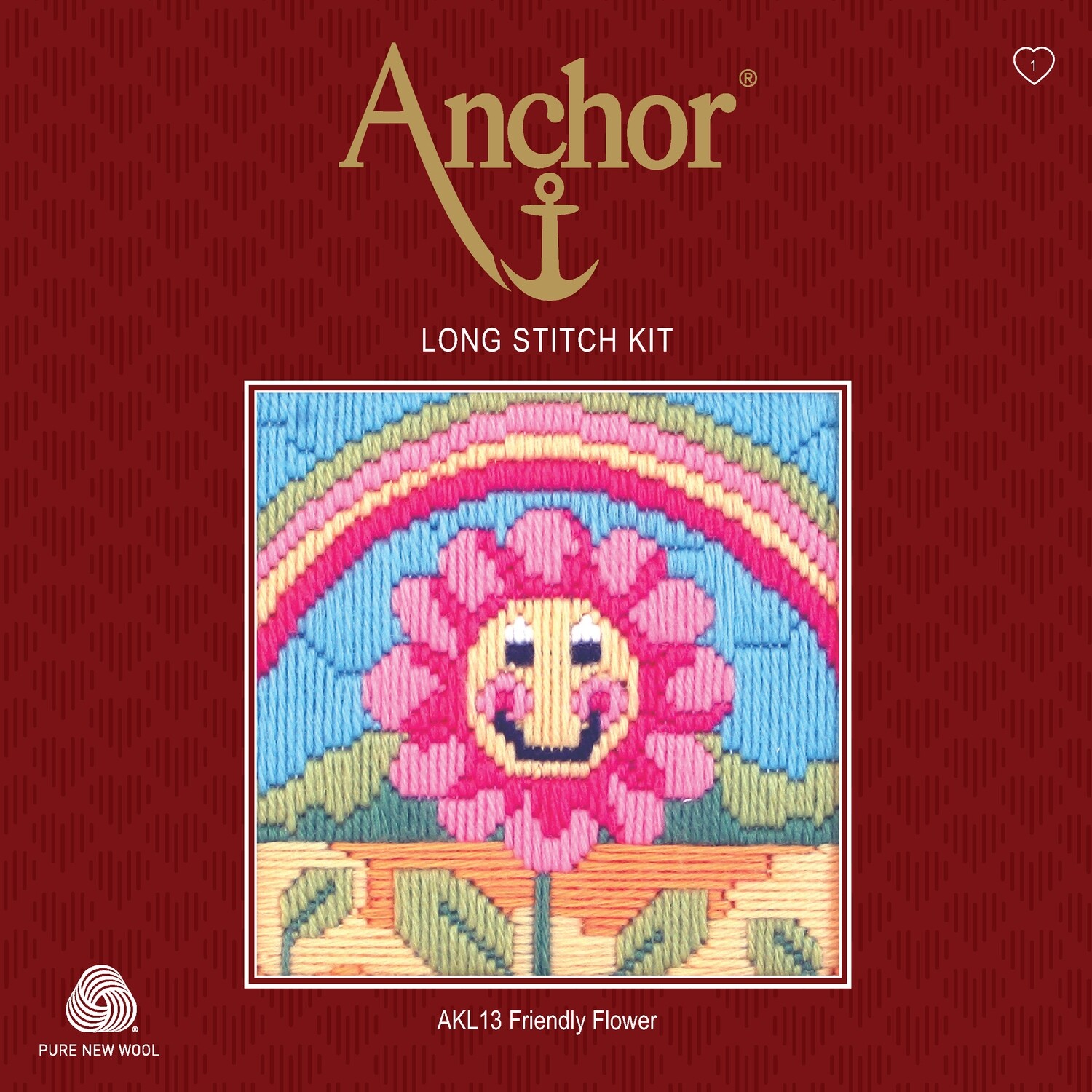 Anchor Starter Long Stitch Kit - Friendly Flower
