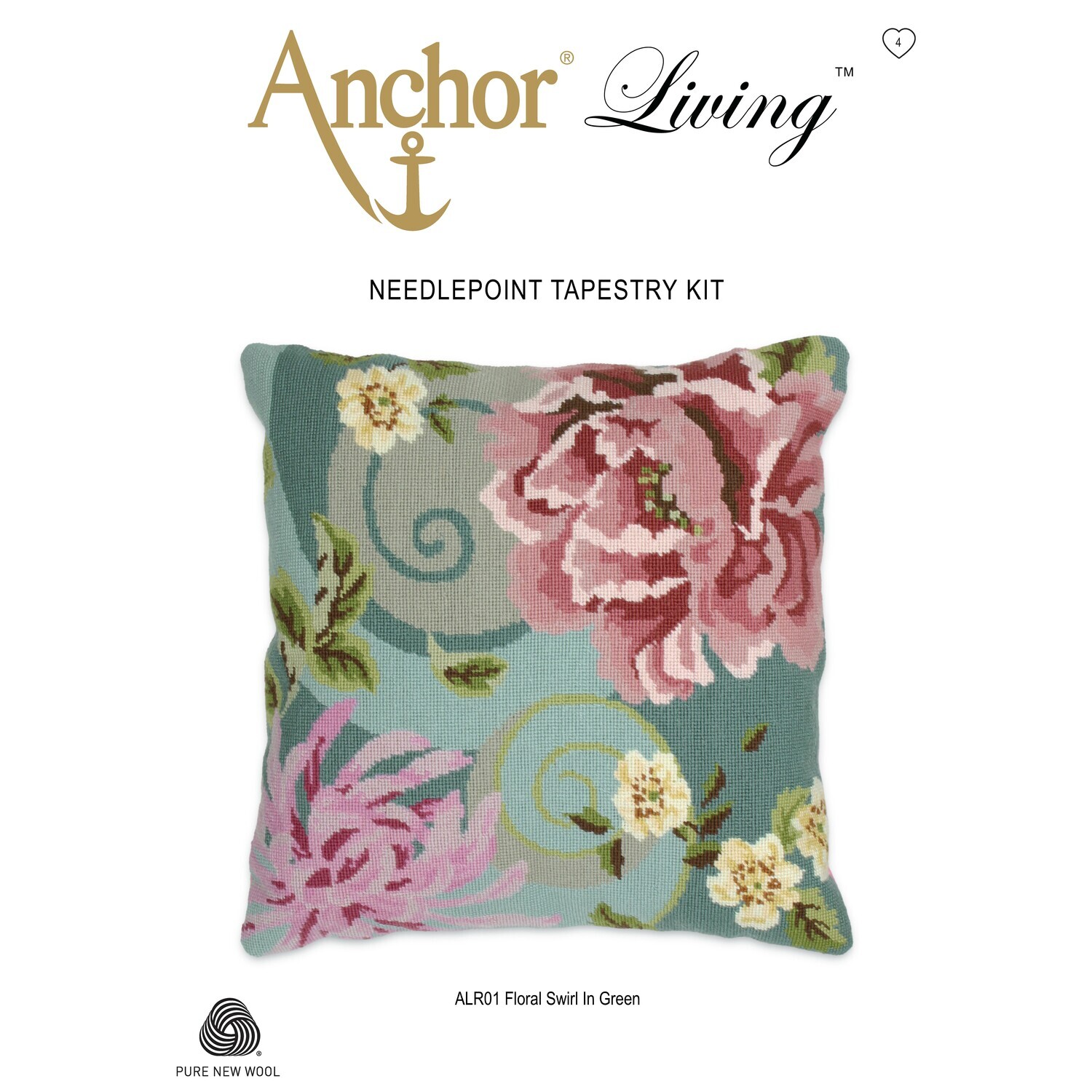 Anchor Essentials Tapestry Kit - Tapestry Floral Swirl in Green