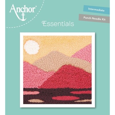 Anchor Essentials Punch Needle Kit - Tranquil mountain (15 x 15 cm)