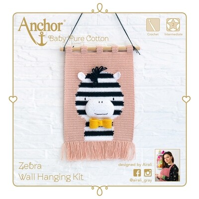 Kit Crochet Painel de Parede Anchor - Zebra