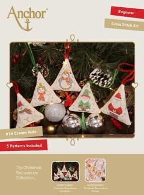 Kit Anchor Essential - Decorações de ponto cruz de Natal (personagens)