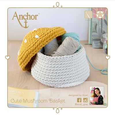 Kit Anchor Crochet - Cesta Cogumelo