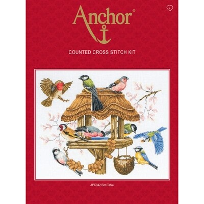 Anchor Essentials Cross Stitch Kit - Bird Table