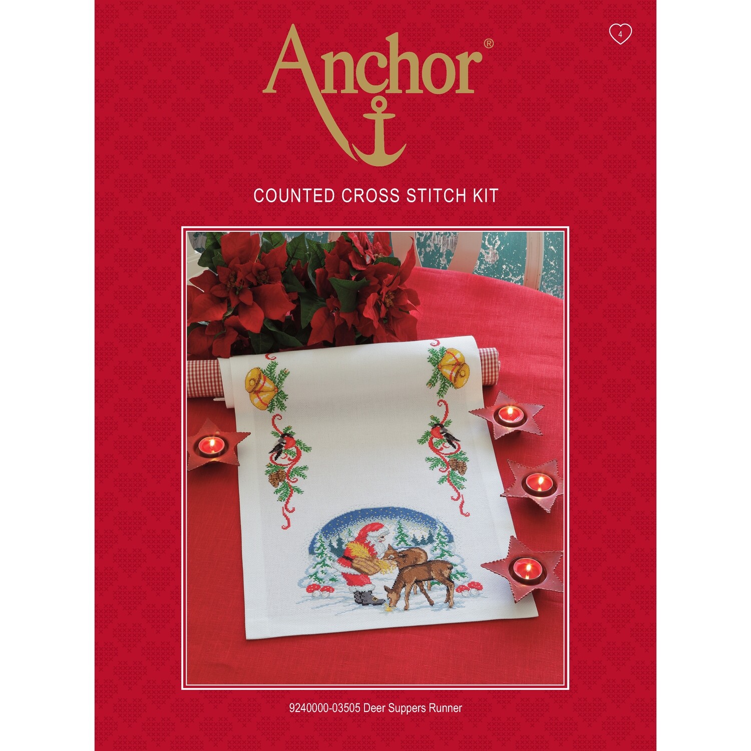 Anchor Essentials Cross Stitch Kit - Deer Suppers Runner