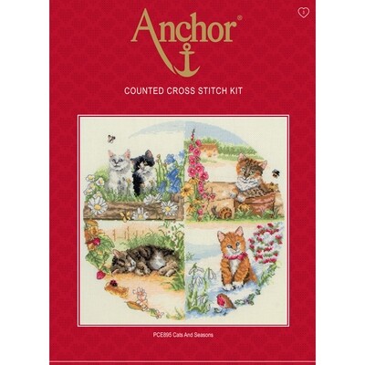 Anchor Essentials Cross Stitch Kit - Cats and Seasons