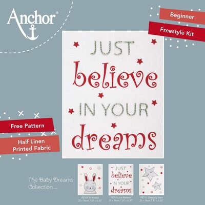 Anchor Starter Freestyle Kit - Just Believe 20x16cm