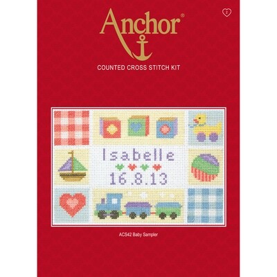 Anchor Essentials Cross Stitch Kit - Baby Sampler