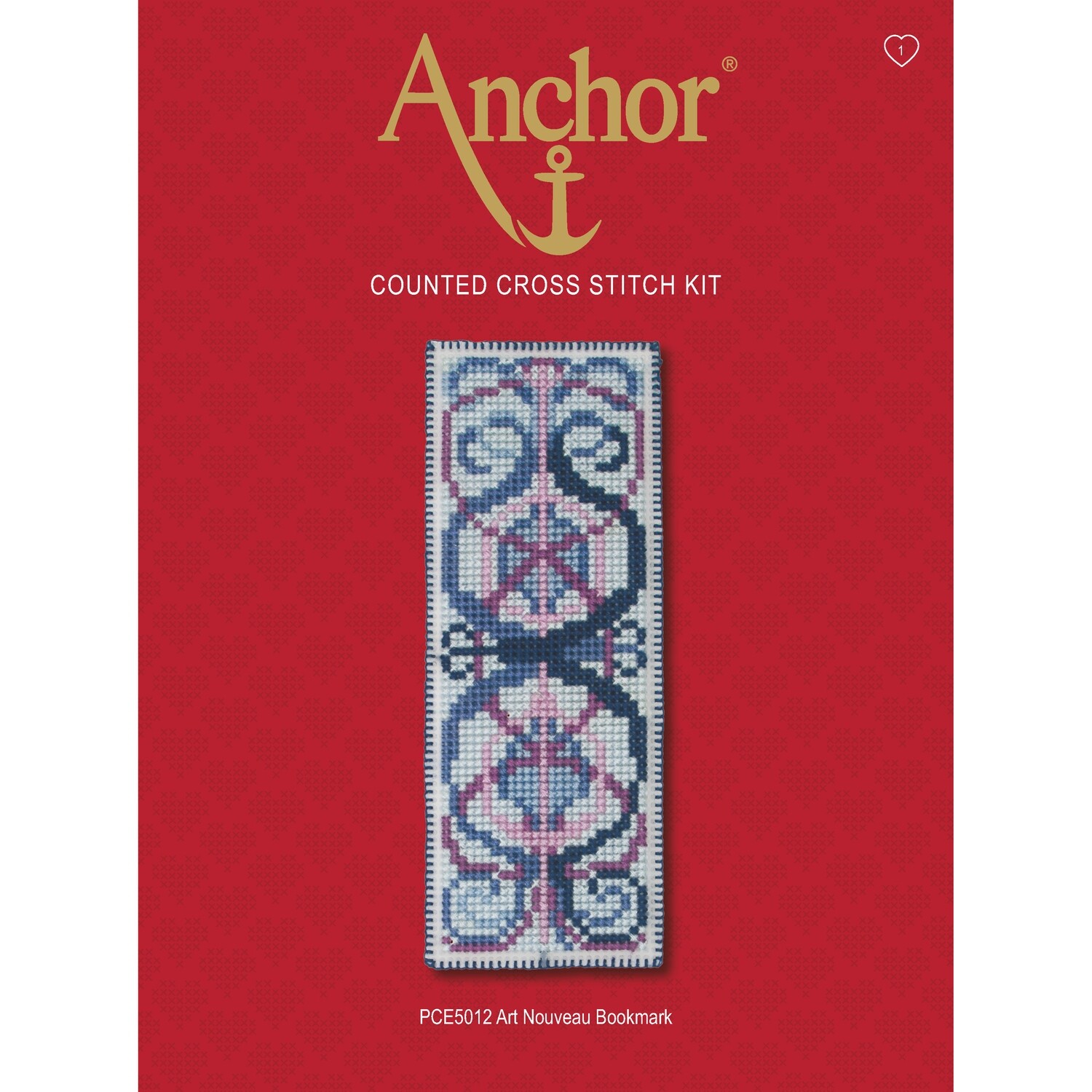 Anchor Essentials Cross Stitch Kit - Art Nouveau Bookmark