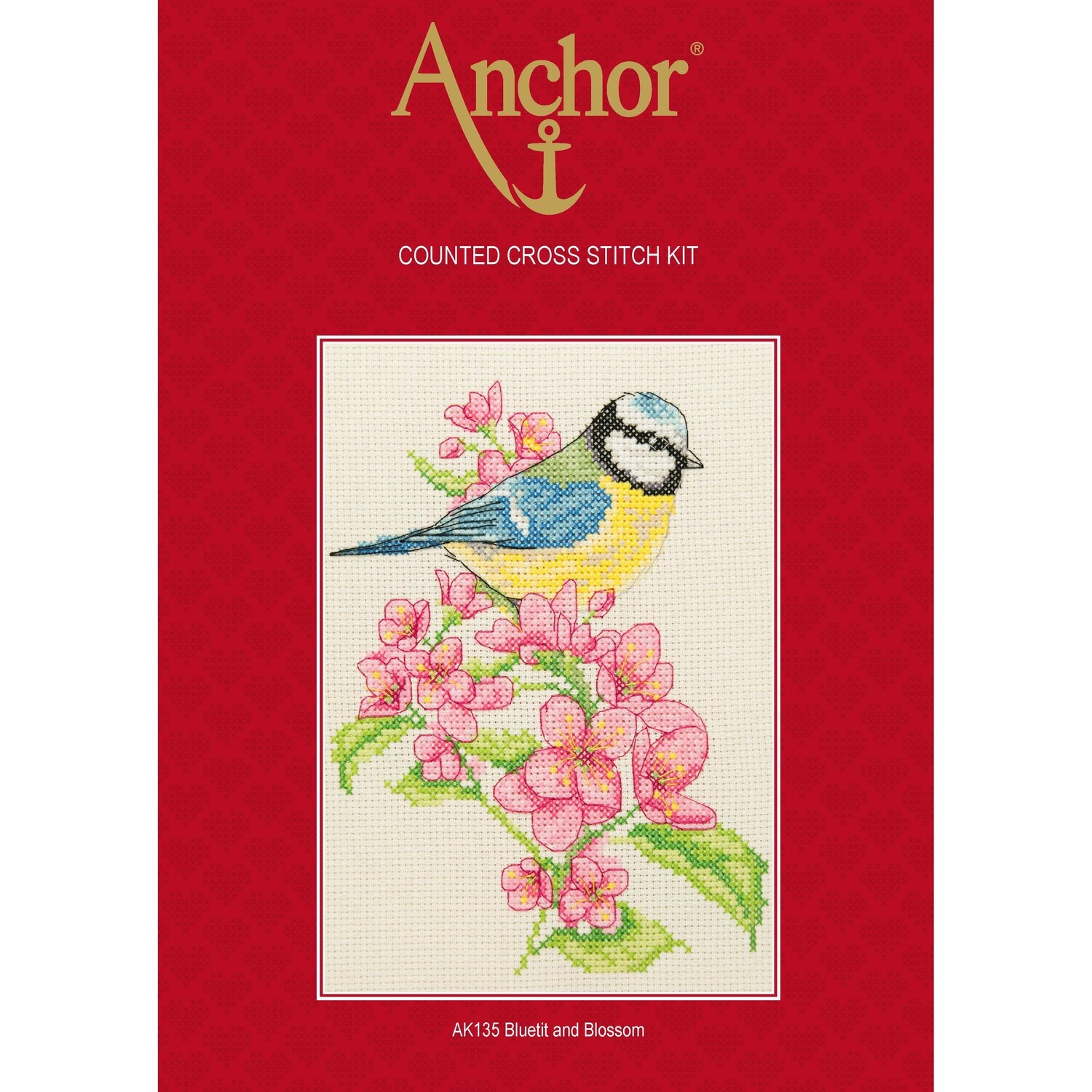 Anchor Starter Cross Stitch Kit - Bluetit and Blossom