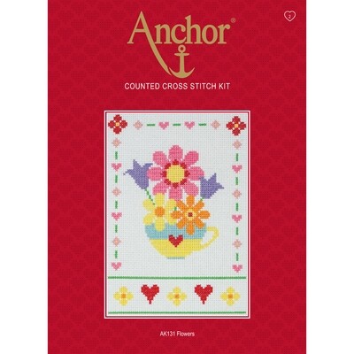 Anchor Starter Cross Stitch Kit - Flowers