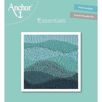 Anchor Essentials Punch Needle Kit - Green Wave (15 x 15 cm)