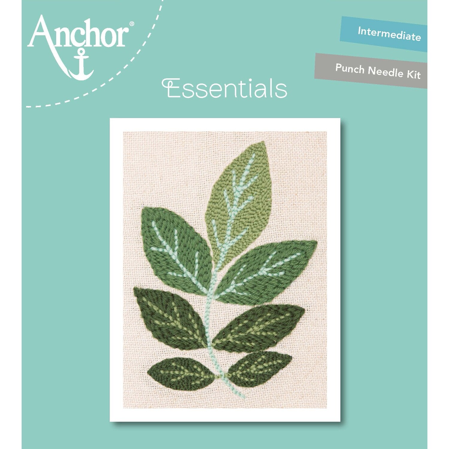 Anchor Essentials Punch Needle Kit - Ash leaf (20 cm)
