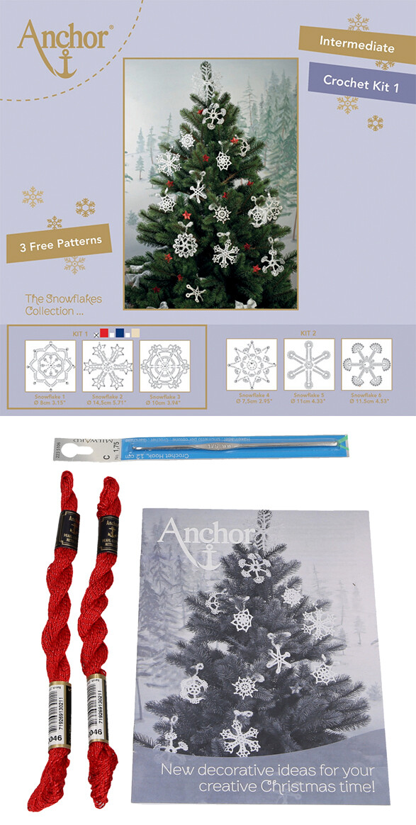 Anchor Crochet Kit - Snowflakes Crochet Set