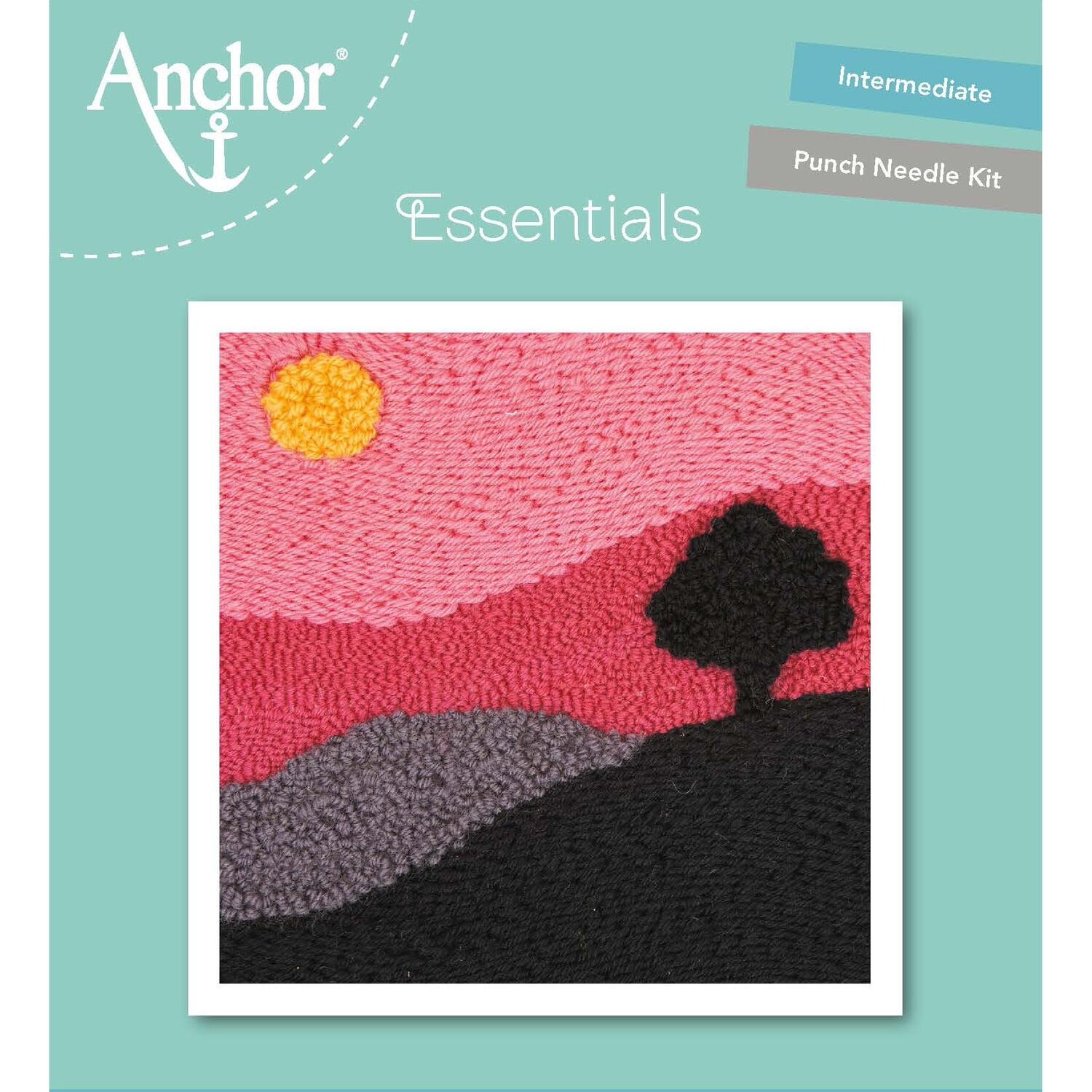 Anchor Essentials Punch Needle Kit - Tranquil tree (15 x 15 cm)