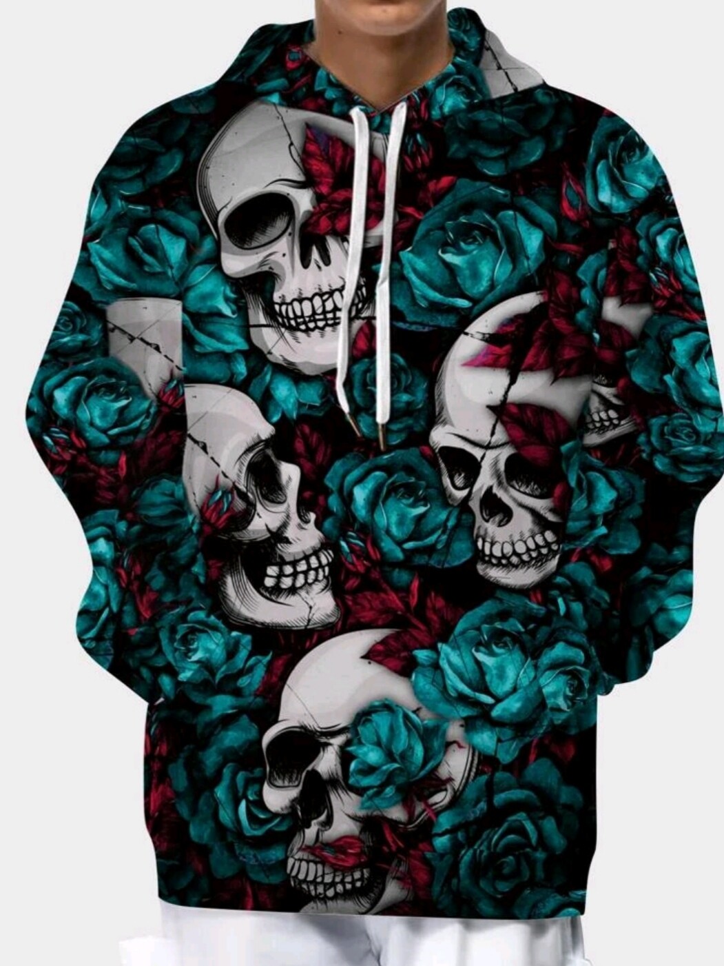 Skull Print Hoodie
