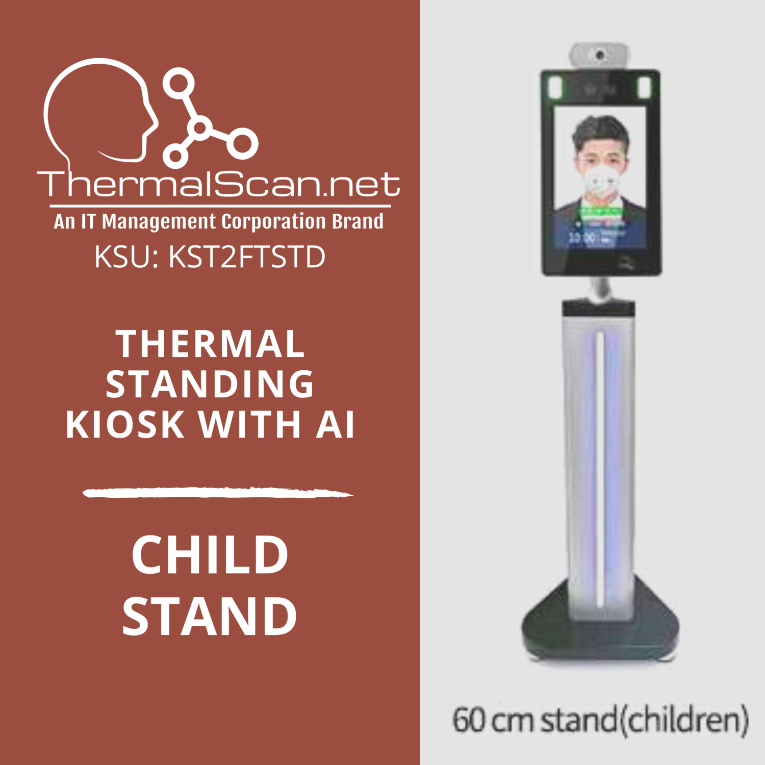 Child Stand for Temperature Scanning Kiosk