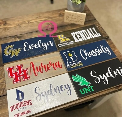 Individual Personalized School Signs