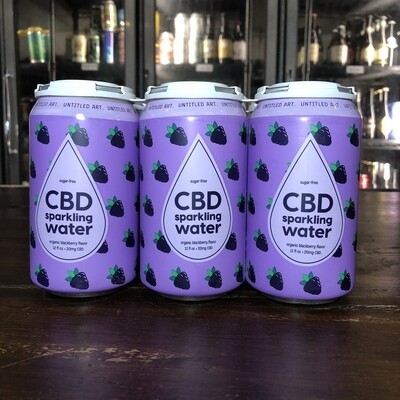 Untitled Art - CBD Sparkling Water- Blackberry (6-pack cans)