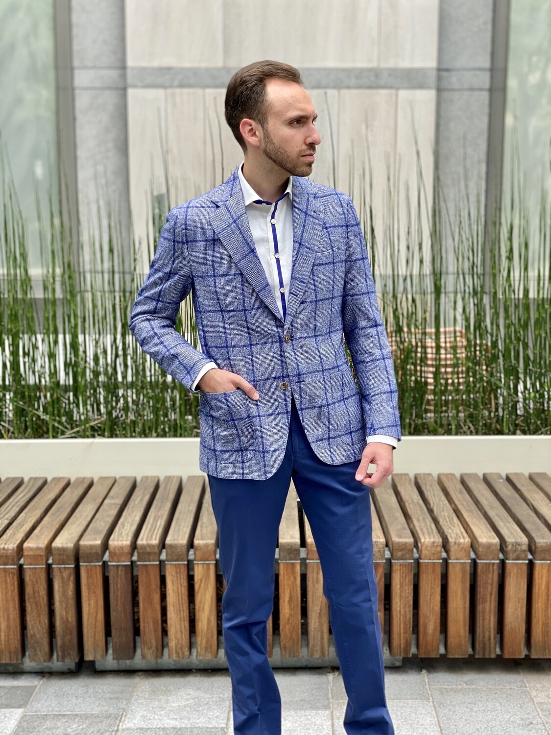 Blue Plaid Blazer