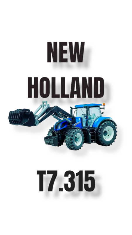 JUGUETE TRACTOR NEW HOLLAND T7.315 CON CARGADOR FRONTAL