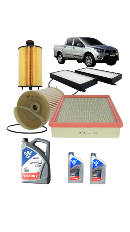 Kit de Filtros Ssangyong Actyon Sport 2.0 Diésel+ Lubricante motor