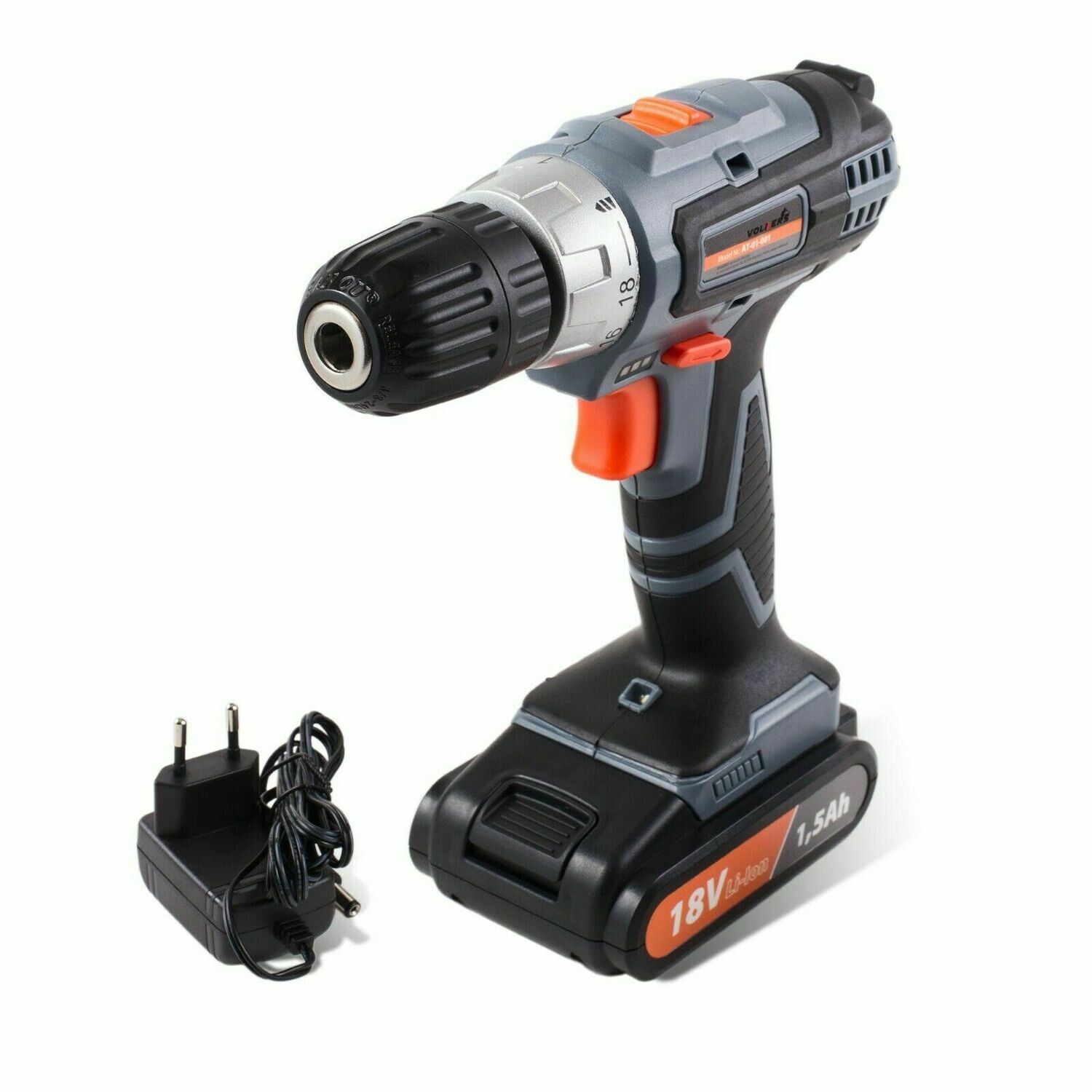 Akkuschrauber 2-Gang Bohrschrauber 2 Akku 1500 mAh 18 Volt Li-Ion mit Koffer