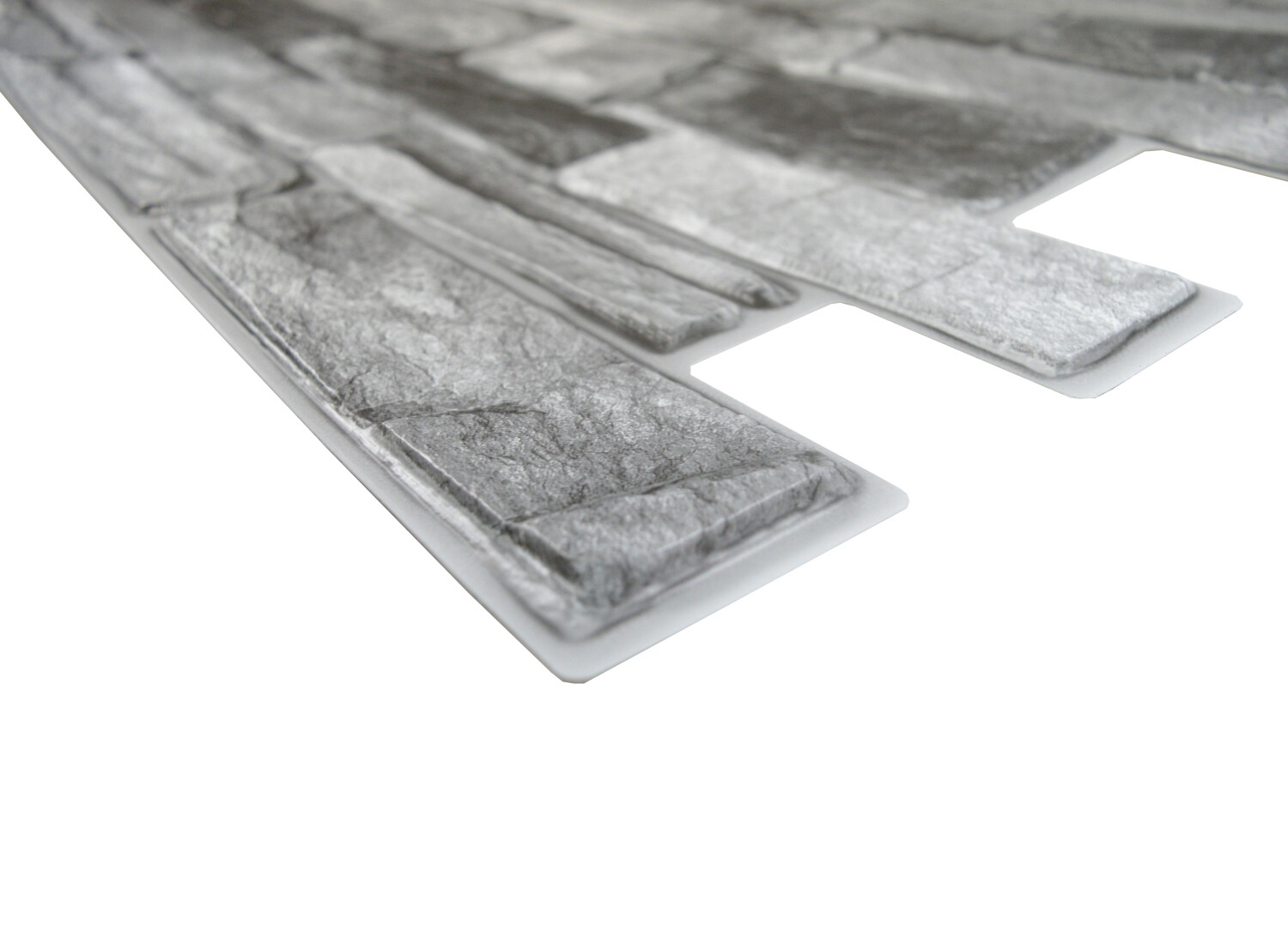 3D Wandpaneel Schiefer Silber