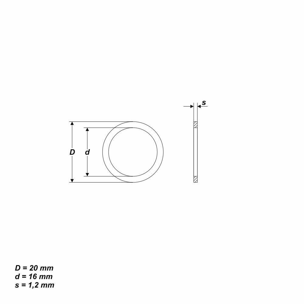 Reduzierring von 20 mm auf 16 mm Ersatzring für Kreissägeblatt T