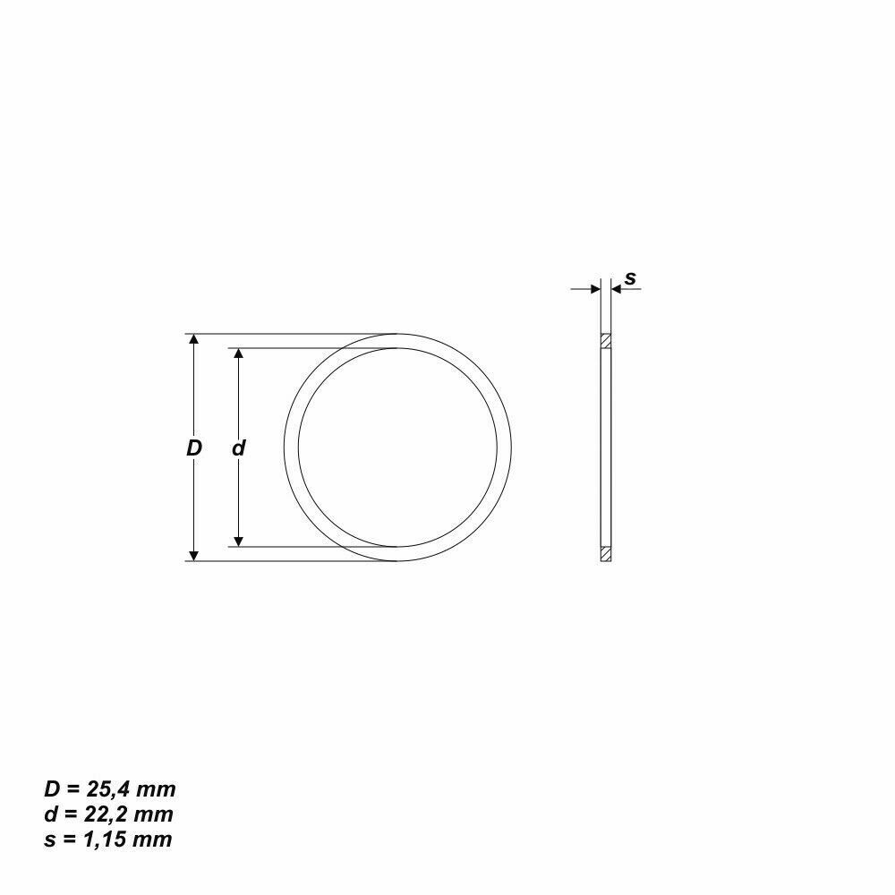Reduzierring von 25,4 mm auf 22,2 mm Ersatzring für Kreissägeblatt