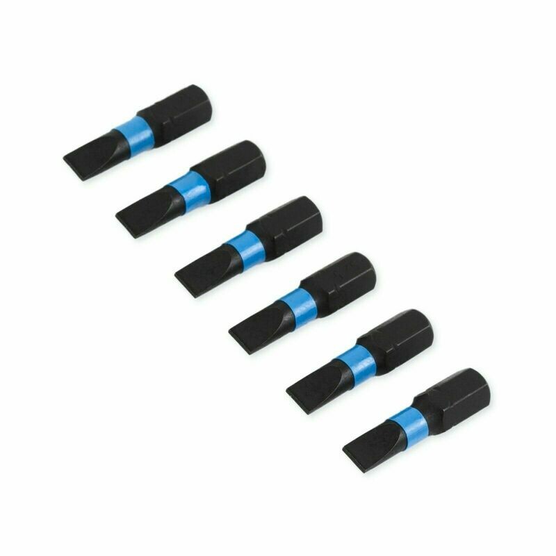 6 x SL1.0 x 4 x 25 mm 1/4 Zoll S2-Stahl High Quality Bits
