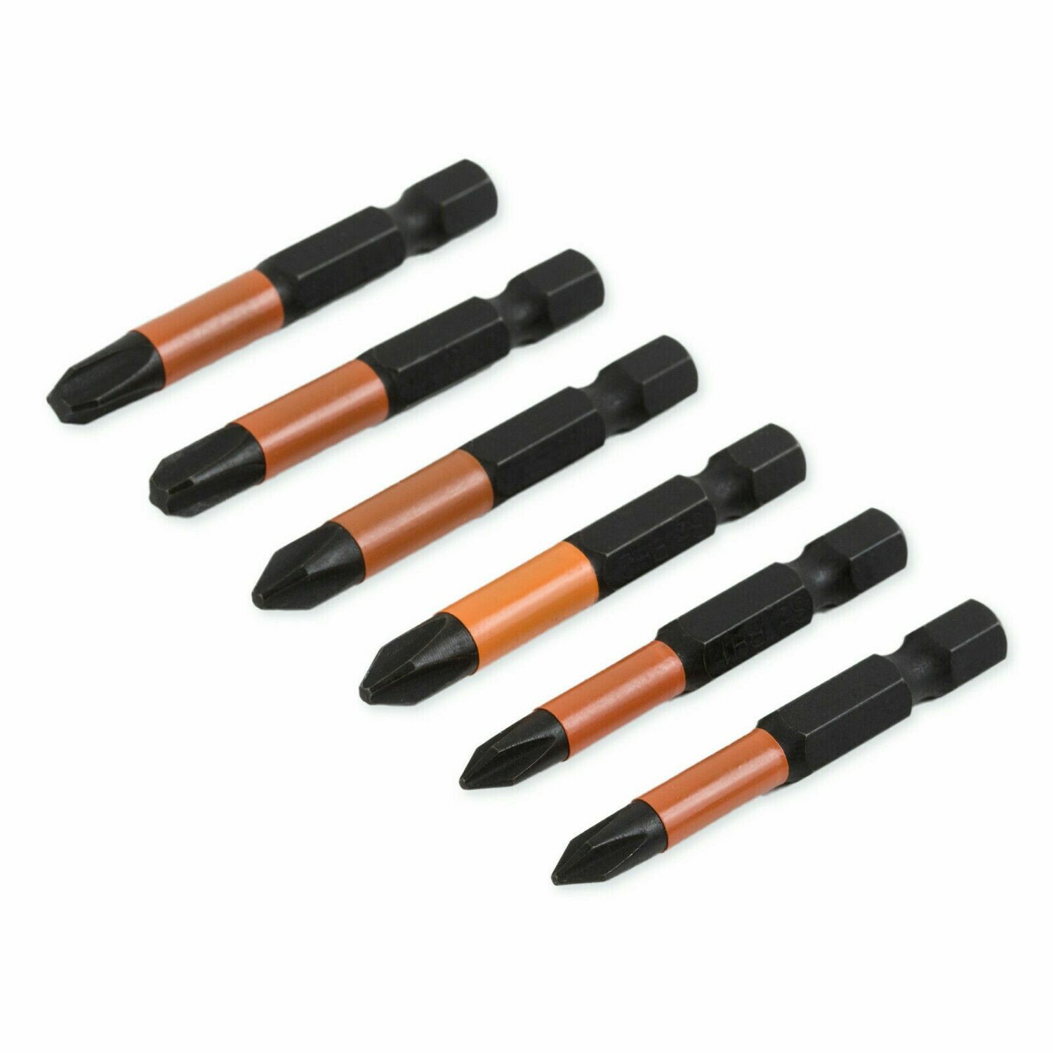 6 x PH x 50 mm 1/4 Zoll S2-Stahl High Quality Bit Schrauberbit PH3 Kreuzschlitz