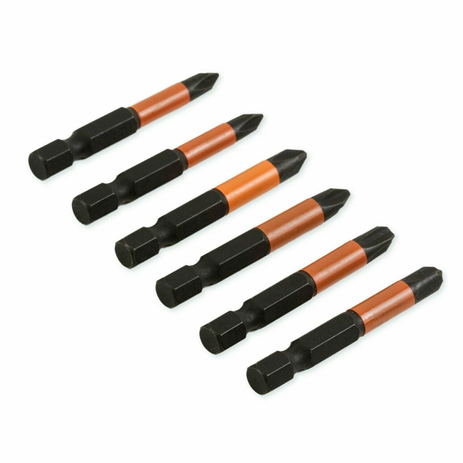 6 x PH x 50 mm 1/4 Zoll S2-Stahl High Quality Bit Schrauberbit PH3 Kreuzschlitz