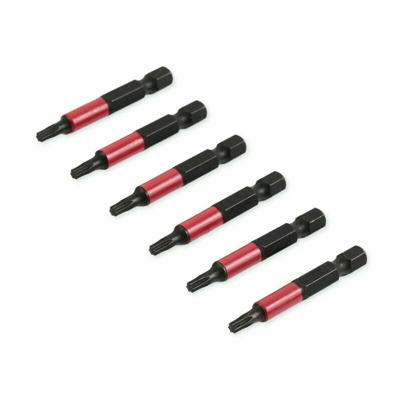 6 x Torx TX15 x 50 mm 1/4 Zoll S2-Stahl High Quality Bits Schrauberbit Torx 15