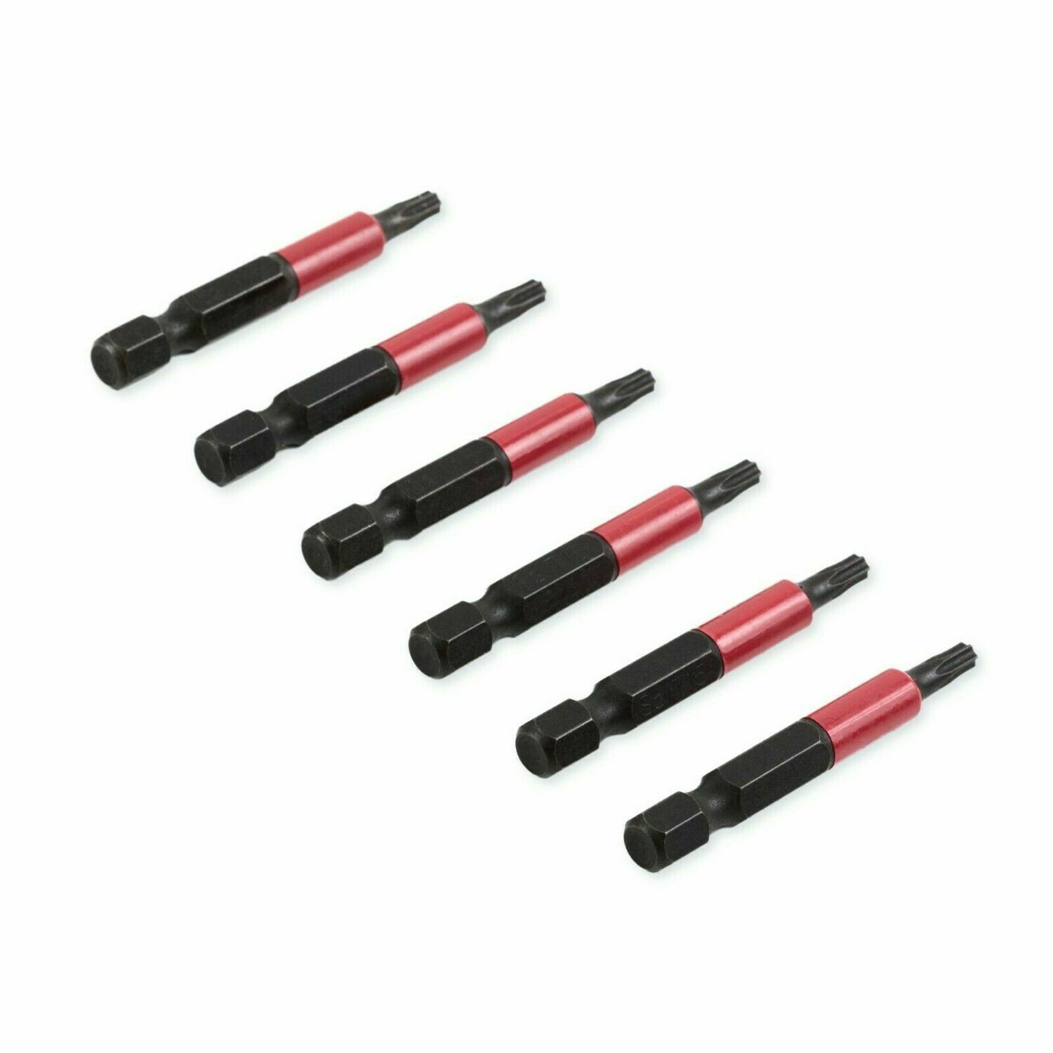6 x Torx TX15 x 50 mm 1/4 Zoll S2-Stahl High Quality Bits Schrauberbit Torx 15