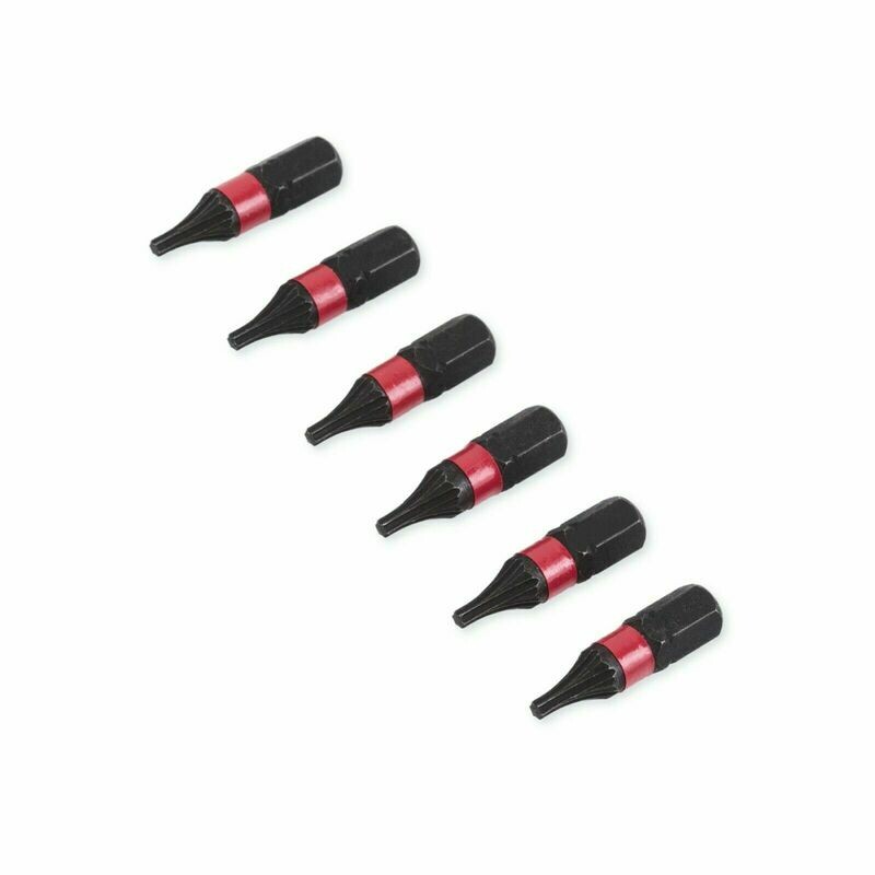 6 x Torx TX10 x 25 mm 1/4 Zoll Quality Bits aus S2-Stahl Schrauberbit Torx10 T10