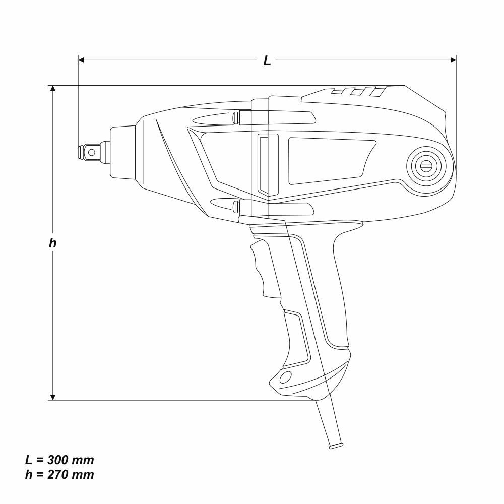 Schlagschrauber Schraubendreher Reverse 1/2 Zoll