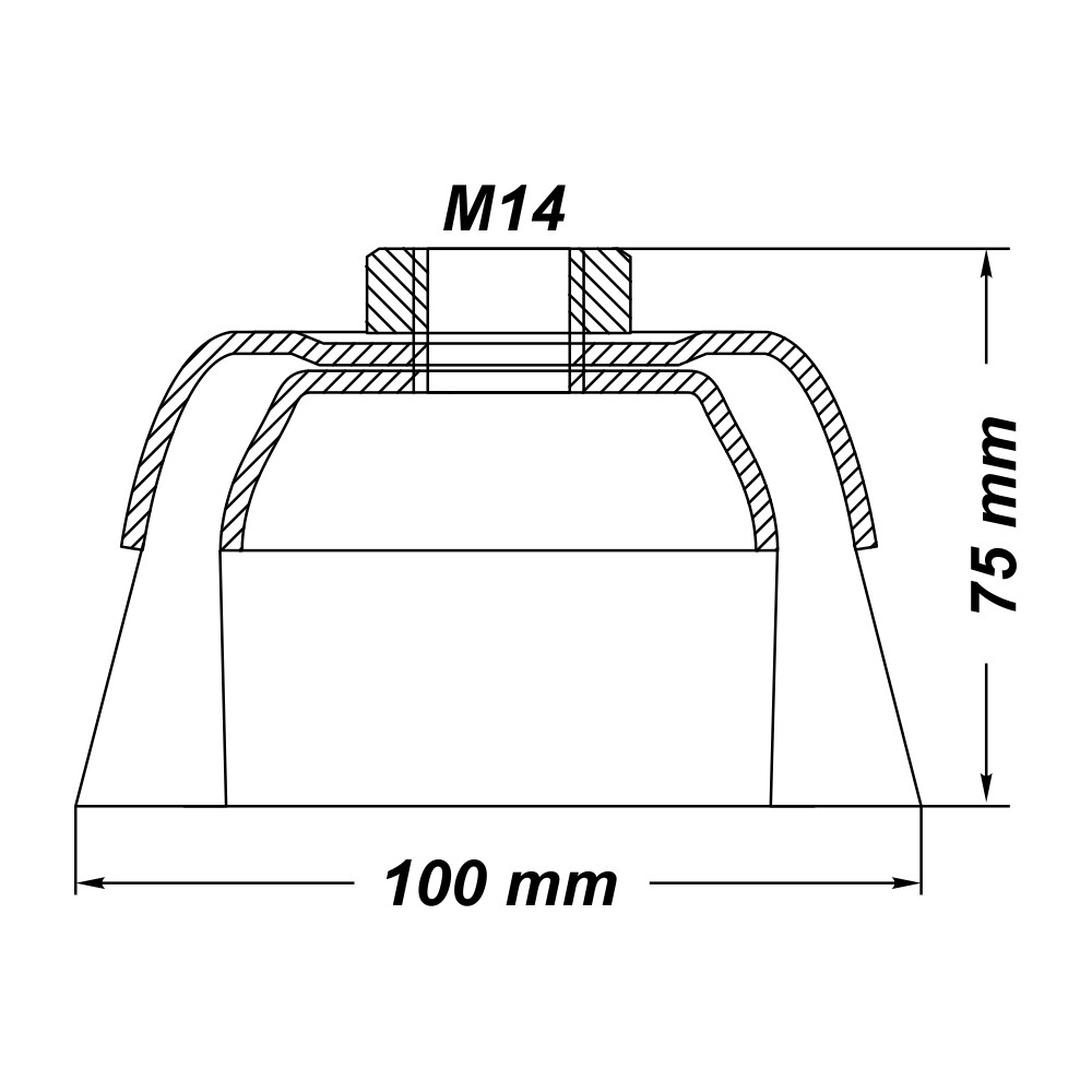 Topfbürste Drahtbürste Bürste Ø 100 mm gezopft M14 für Winkelschleifer