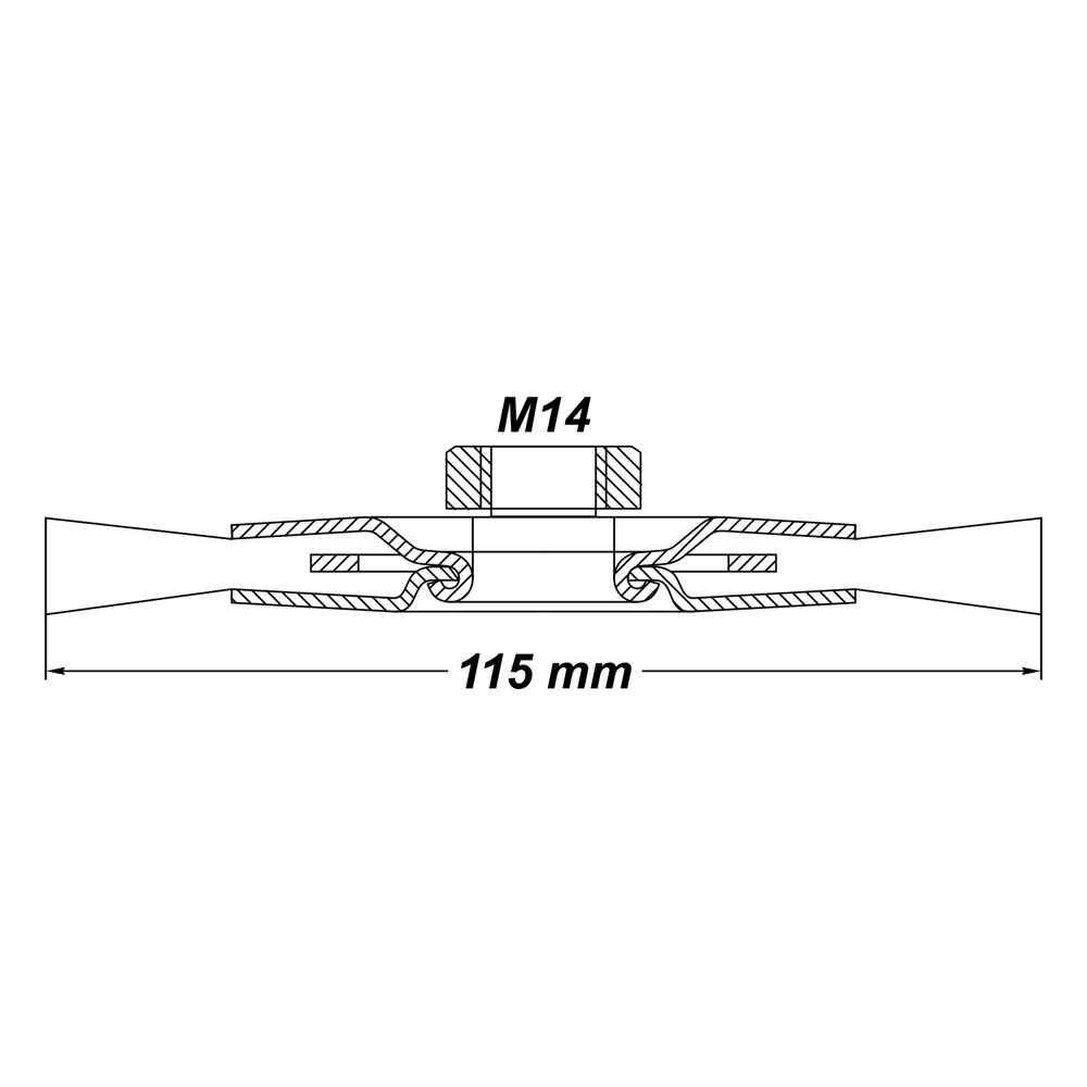 Scheibenbürste Drahtbürste Bürste Ø 115 mm gezopft M14 für Winkelschleifer