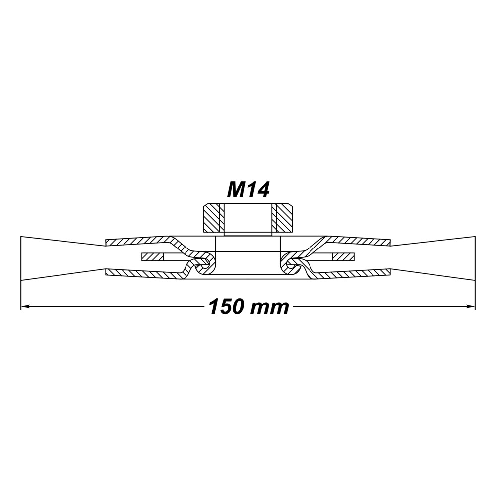 Scheibenbürste Drahtbürste Bürste Ø 150 mm gezopft M14 für Winkelschleifer