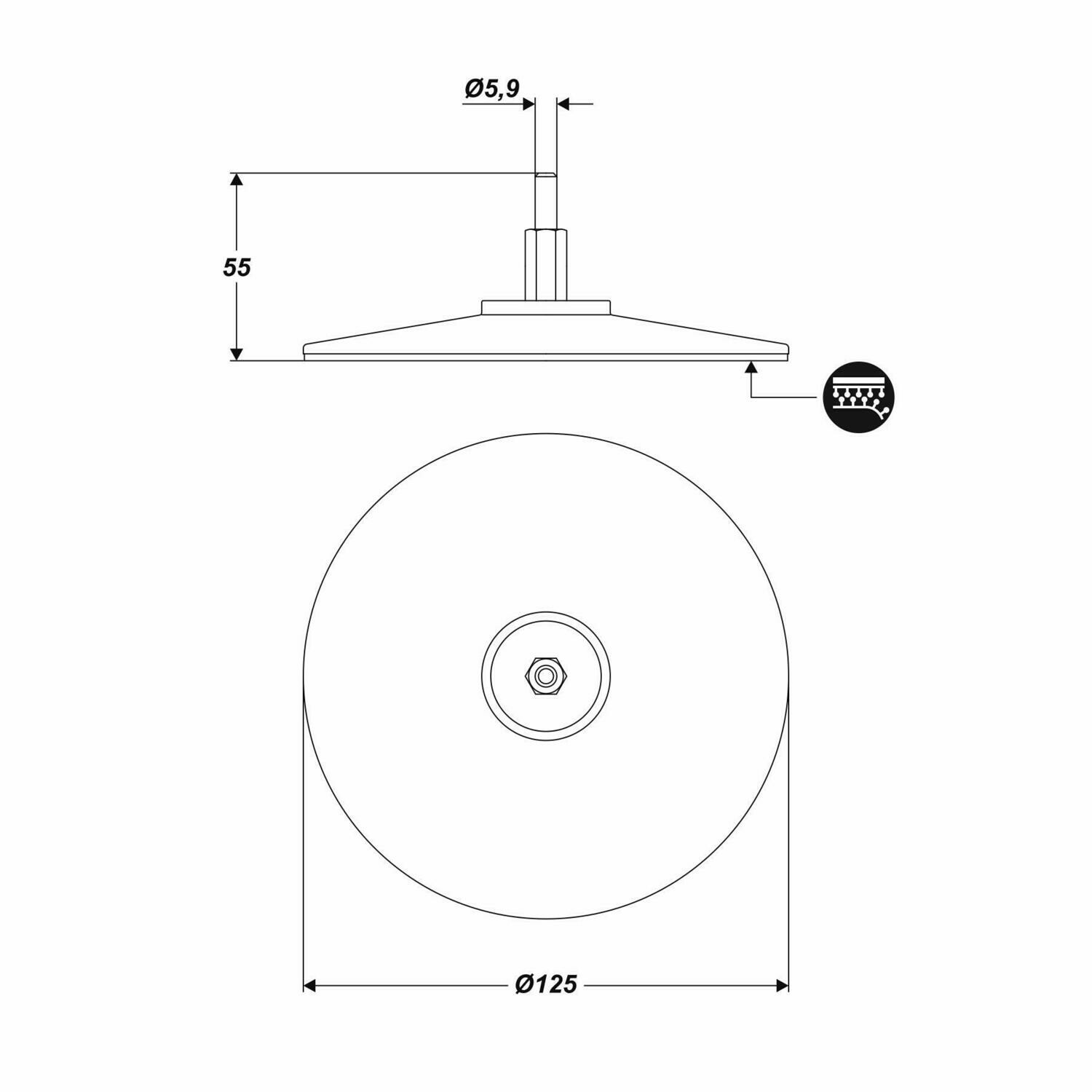 Klett Schleifteller 125 mm Stützteller Klettscheibe Polierteller Polierbezug