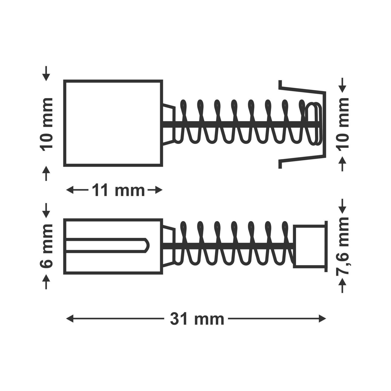 Kohlebürsten 2 Stück Ersatzkohlen, Motorbürsten, Motorkohlen 6 x 10 x 11 mm
